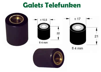 galets presseurs pour les magntoscopes telefunken