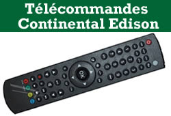 Vente en ligne de télécommandes infrarouges pour les appareils de la marque CONTINENTAL  EDISON